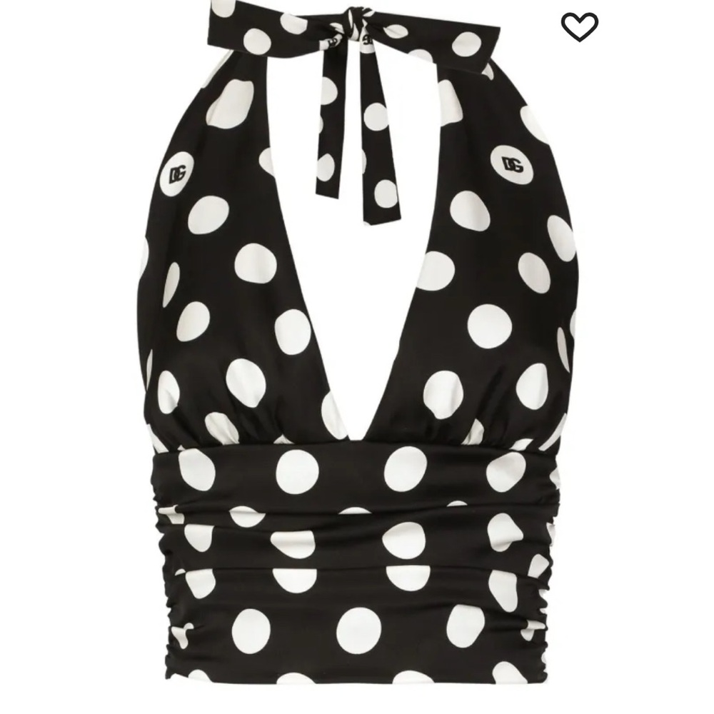 Dolce & Gabbana Polka Dot Halter Top